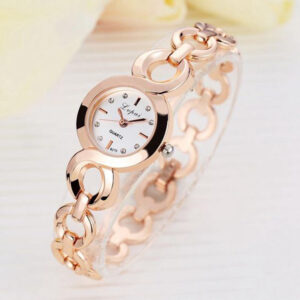 Gold Alloy Luxury Bracelet Watches - Image 1