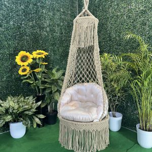 Ivory Haven Macramé Hanging Swing - Image 1