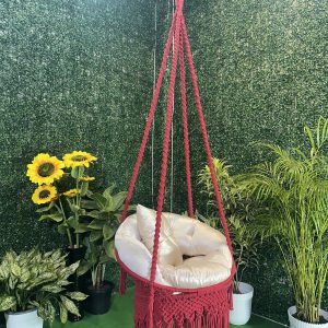 Ruby Nest Macramé Hanging Swing - Image 1