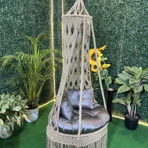 PureNest Macramé Hanging Swing - Image 1